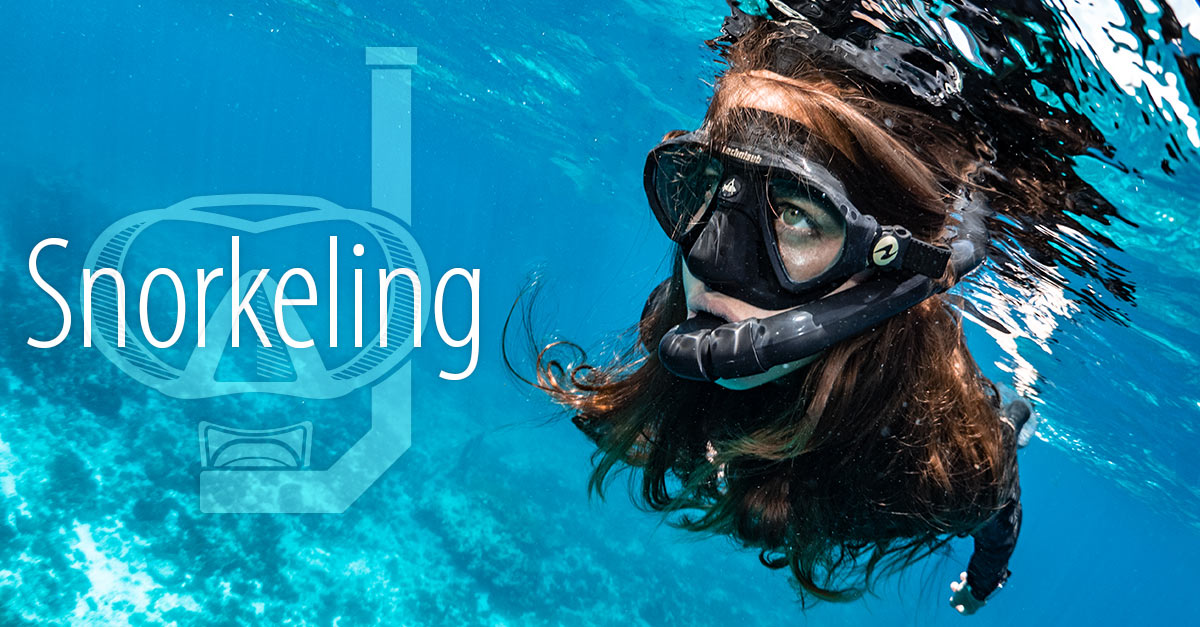 female snorkeling