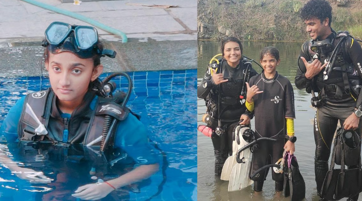 Both of the Malve sisters during their scuba courses