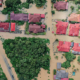 Arial view after flood